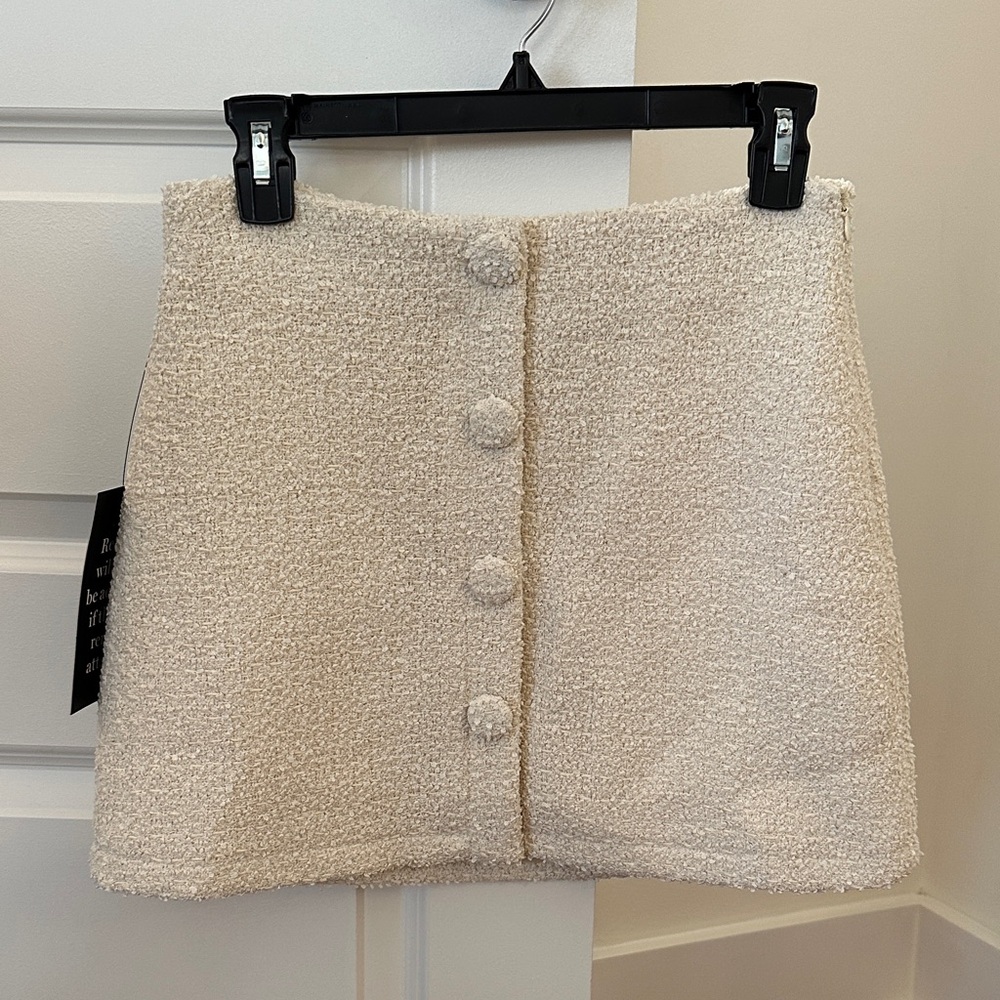 TUCKERNUCK Cream Boucle Skirt